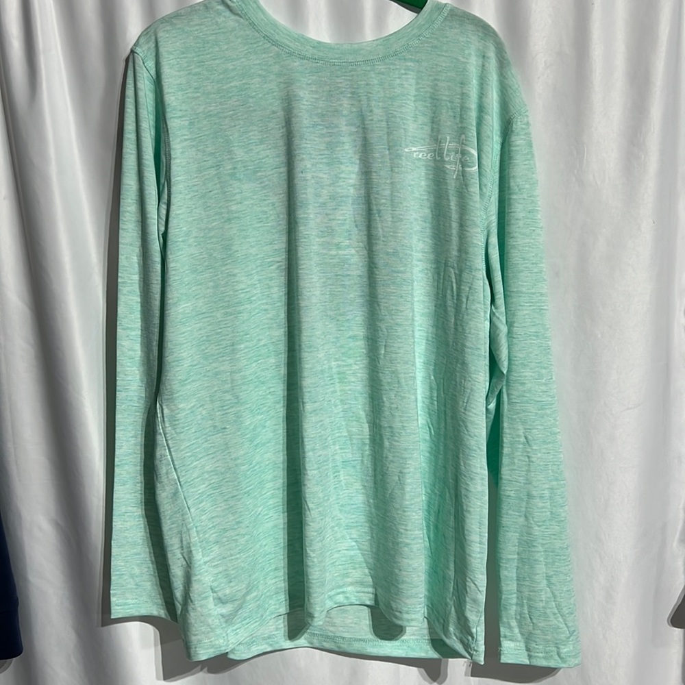 Reel Life Mens long sleeve top Blue tint size L